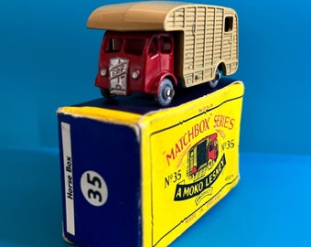 MATCHBOX N° 35A MARSHALL HORSEBOX 1957 Matchbox Lesney No.35a Marshall Horse Box 1957 With Original Box