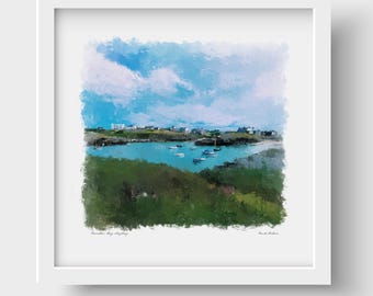 The Shipping Forecast Art Print and Greetings Card - Trearddur Bay, Anglesey