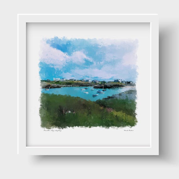 The Shipping Forecast Art Print and Greetings Card - Trearddur Bay, Anglesey