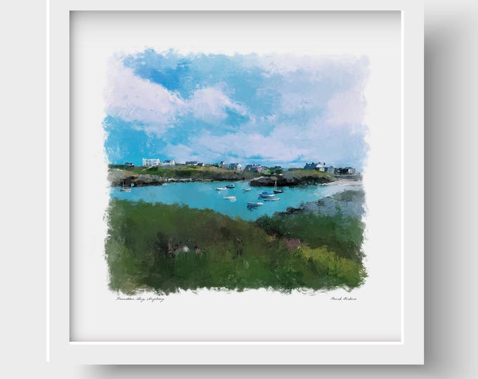 The Shipping Forecast Art Print and Greetings Card - Trearddur Bay, Anglesey