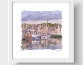 Macduff Harbour, Banff Bay, Aberdeenshire Art Print & Greetings Card