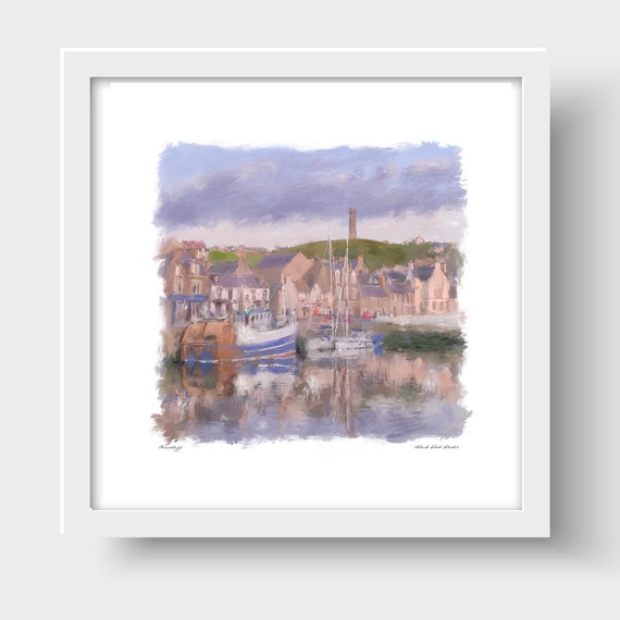 Macduff Harbour, Banff Bay, Aberdeenshire Art Print & Greetings Card
