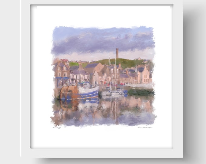 Macduff Harbour, Banff Bay, Aberdeenshire Art Print & Greetings Card