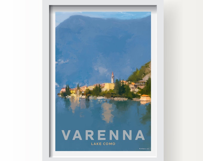 Varenna, Lake Como, Italy Art print and Greetings Card