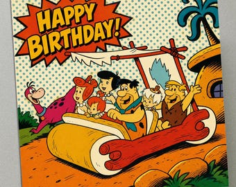 Personalised Birthday Card - The Flintstones