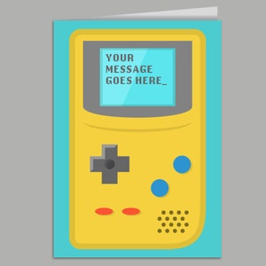 Retro leuke Nintendo Game Boy gepersonaliseerde wenskaart
