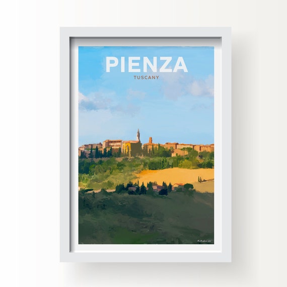Pienza, Tuscany, Italy Art print and Greetings Card
