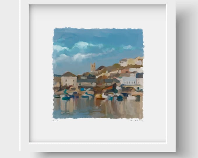 Brixham Devon Art Print & Greetings Card