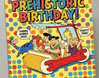Personalised Birthday Card - The Flintstones