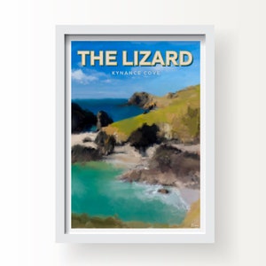 Kynance Cove, het Lizard-schiereiland, Cornwall, Engeland. Poster Art Print, wenskaart & briefkaart