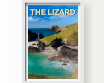 Kynance Cove, The Lizard Peninsula, Cornwall, England. Poster Art Print, Greetings Card & Postcard