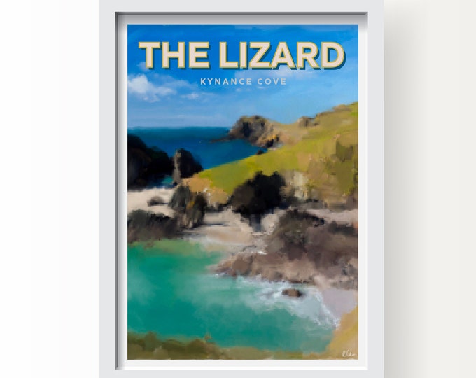 Kynance Cove, The Lizard Peninsula, Cornwall, England. Poster Art Print, Greetings Card & Postcard