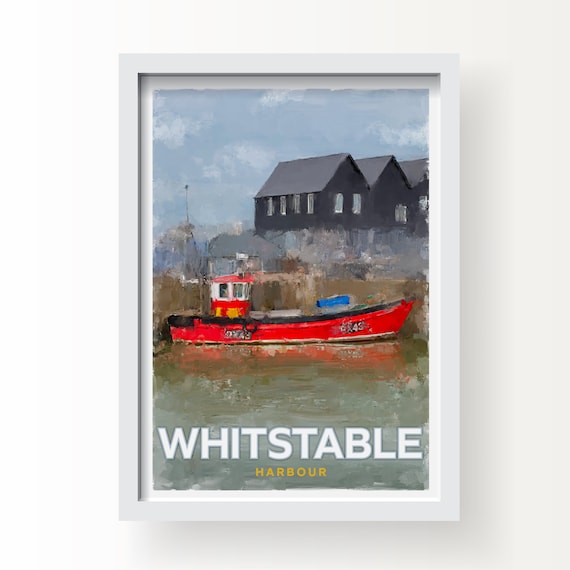 Whitstable Harbour Kent Fine Art Print, Greetings Card & Postcard