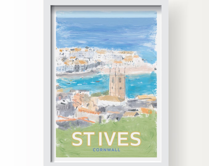 St Ives Cornwall Fine Art Print, Greetings Card & Postcard