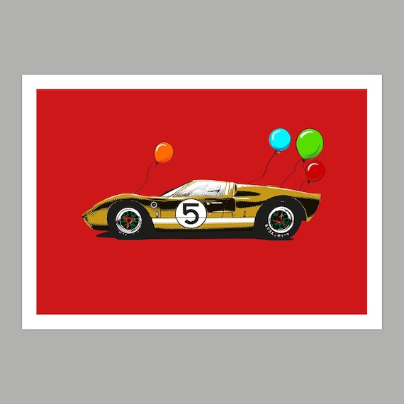 Birthday Ford GT40 Greetings Card