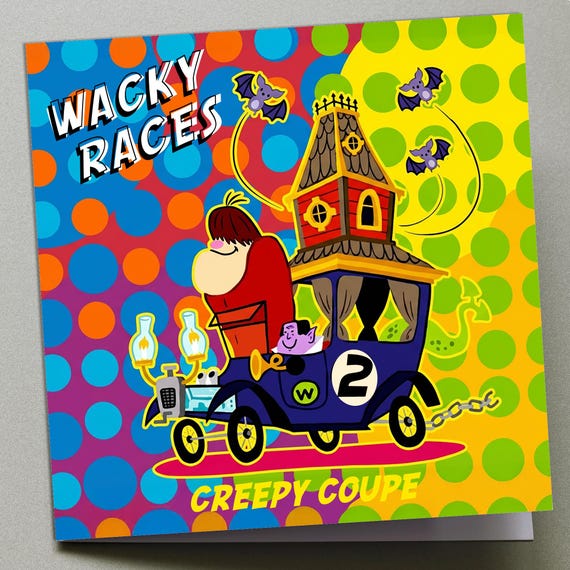 Personalised Birthday Card - Wacky Races No.2