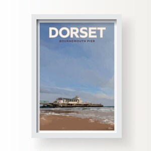 Bournemouth Pier Dorset Stampa artistica, biglietto d'auguri e cartolina