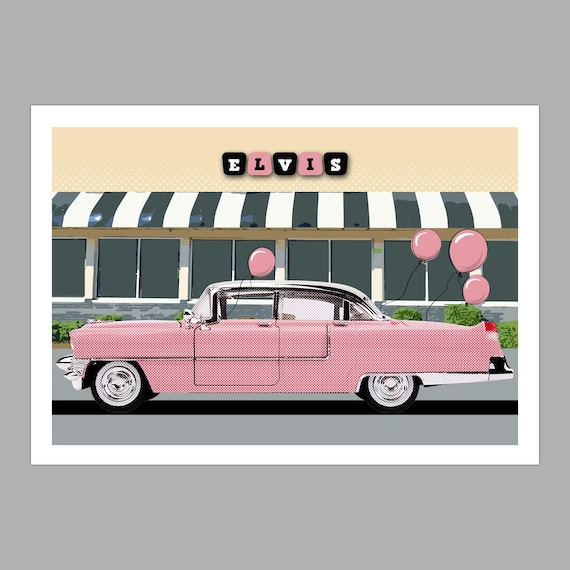 Elvis Presley's Pink Cadillac Birthday Greetings Card