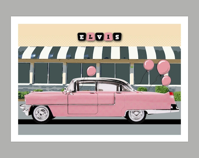 Elvis Presley's Pink Cadillac Birthday Greetings Card