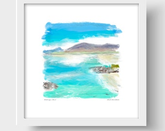 Luskentyre Beach on the Isle of Harris Art Print & Greetings Card