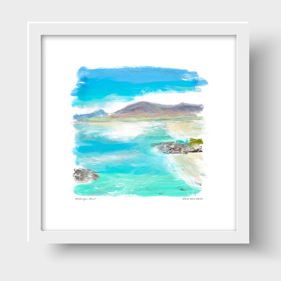 Luskentyre Beach on the Isle of Harris Art Print & Greetings Card