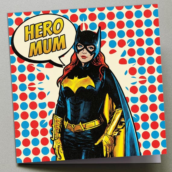 Personalised Mother's Day Card - Retro Hero Mum