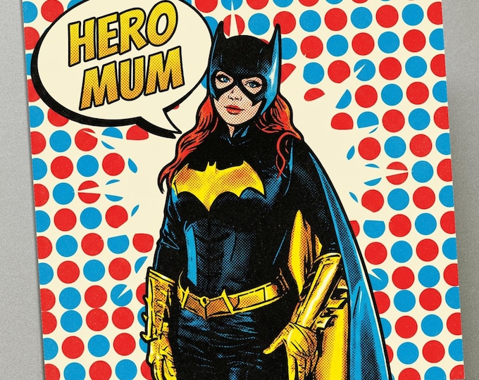 Personalised Mother's Day Card - Retro Hero Mum