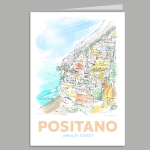 Cartão de felicitações em Positano Costa Amalfitana