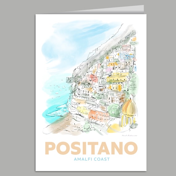 Positano Amalfi Coast Greetings Card