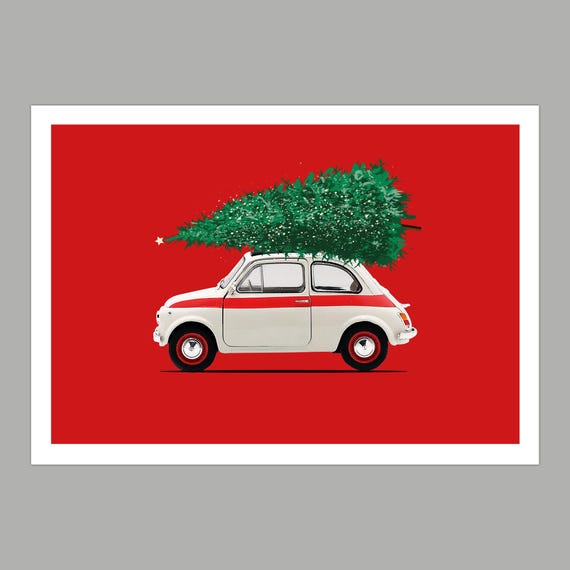 Fiat 500 Christmas Greetings Card