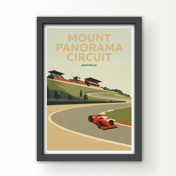 Mount Panorama Circuit, Australia Art Print and Greetings Card
