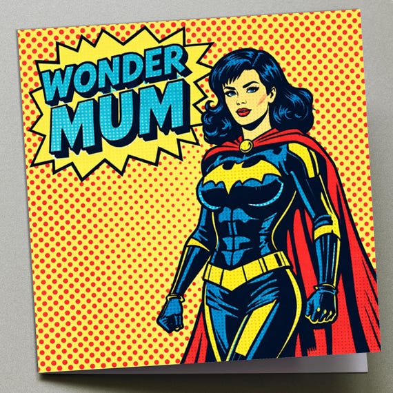 Personalised Retro Mum Mother's Day Card – Comic Style Greeting