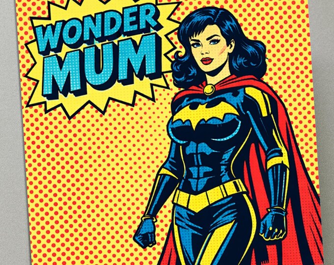 Personalised Retro Mum Mother's Day Card – Comic Style Greeting