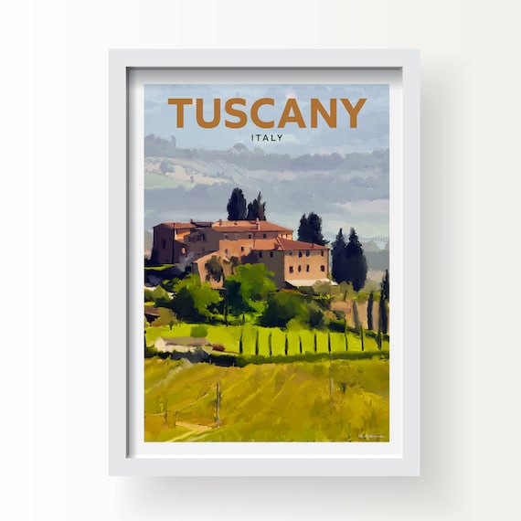 Tuscany, Italy Art print and Greetings Card