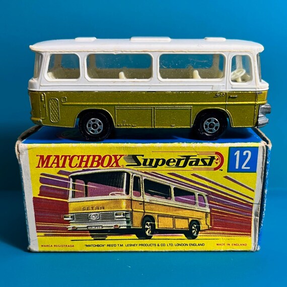 Vintage Matchbox Superfast No 12 Setra Coach with original box