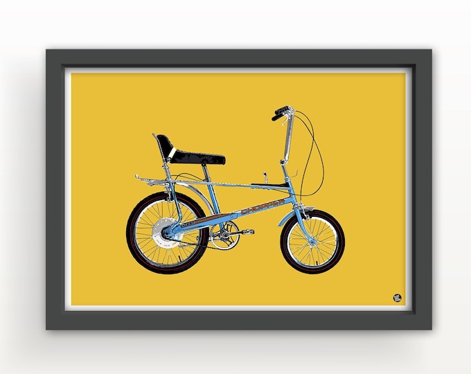 Chopper Bicycle Art Print and Greetings Card