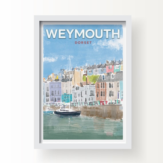 Weymouth Seaside Town Dorset Fine Art Print, Greetings Card & Postcard