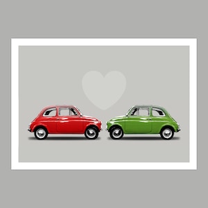 Cartão de felicitações Love Fiat 500
