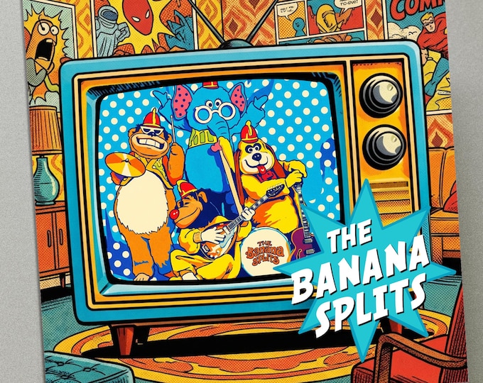 Personalised Birthday Card - The Banana Splits Retro TV