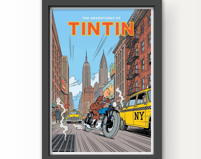 TinTin in New York Art Print and Greetings Card