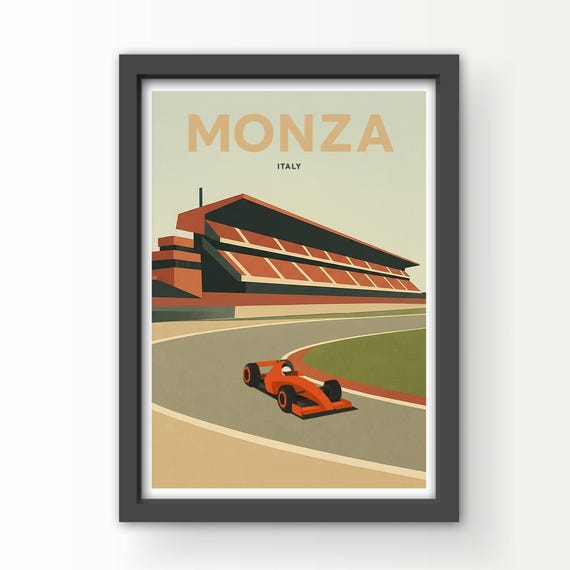 Monza Circuit, Italy Art Print and Greetings Card