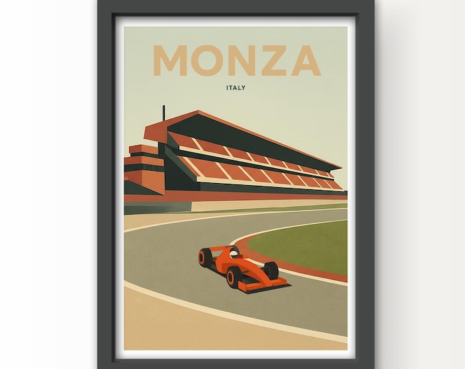 Monza Circuit, Italy Art Print and Greetings Card