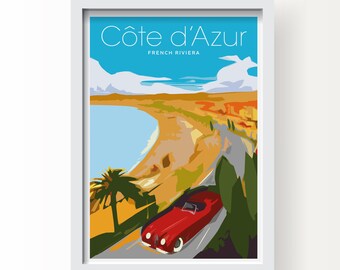 Cote d'Azur French Riviera Art Print