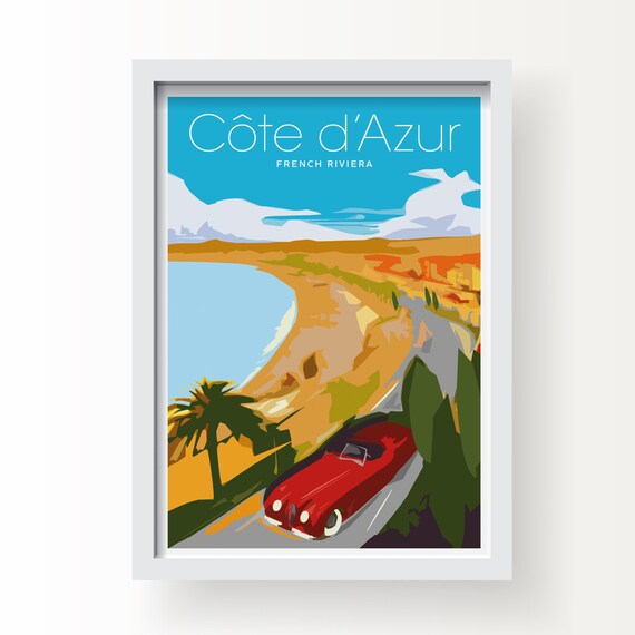 Cote d'Azur French Riviera Art Print