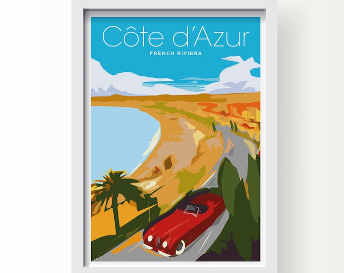 Cote d'Azur French Riviera Art Print