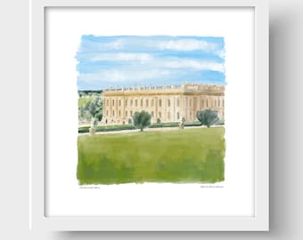 Chatsworth House Derbyshire Art Print & Greetings Card