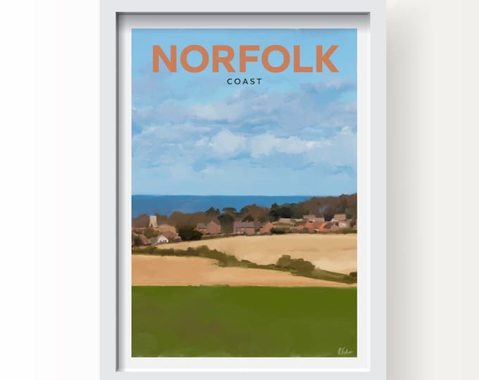Norfolk Coast Art print and Greetings Card