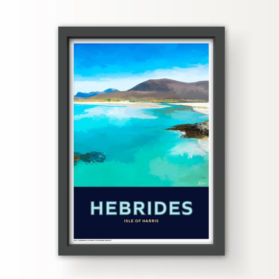 The Shipping Forecast Art Print Poster and Greetings Card - Hebrides