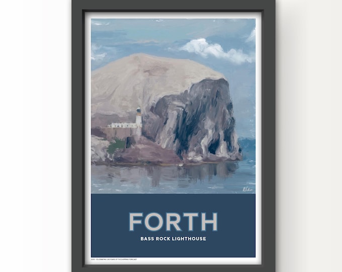 The Shipping Forecast Art Print Poster and Greetings Card - Forth