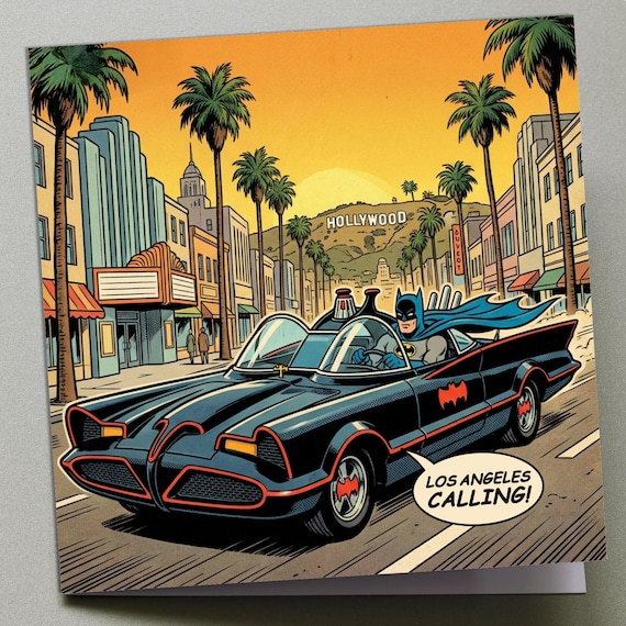 Personalised Birthday Card - Batman in Los Angeles